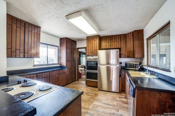 Interior, Kitchen, Wood Texture Flooring