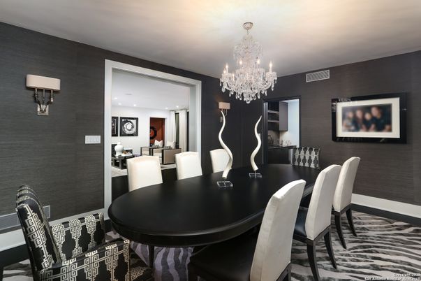 Chandelier, Dining room, Interior, Recessed Lighting