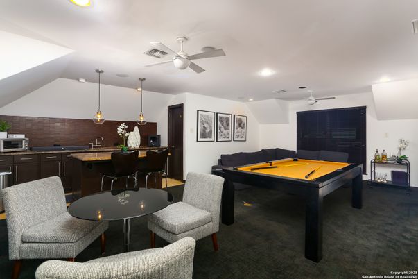 Billiard Table, Game Room, Interior, Kitchen, Pendant Lights, Recessed Lighting