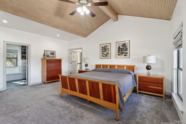 Bedroom, Interior, Recessed Lighting, Wooden Beams, Wooden Ceilings