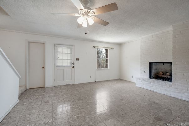Empty room, Fireplace, Interior