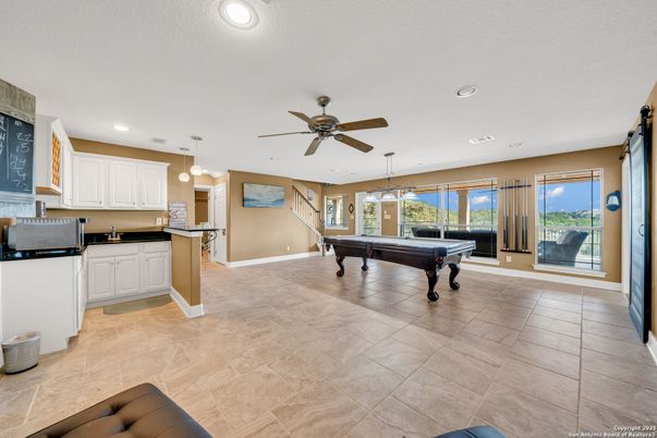 Billiard Table, Game Room, Interior, Kitchen, Pendant Lights, Recessed Lighting