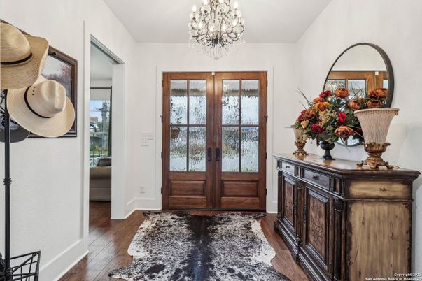 Chandelier, Interior, Wood Texture Flooring