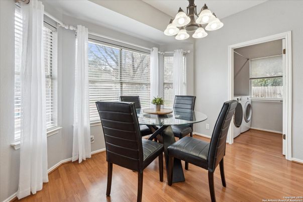 Dining room, Interior, Washer, Wood Texture Flooring