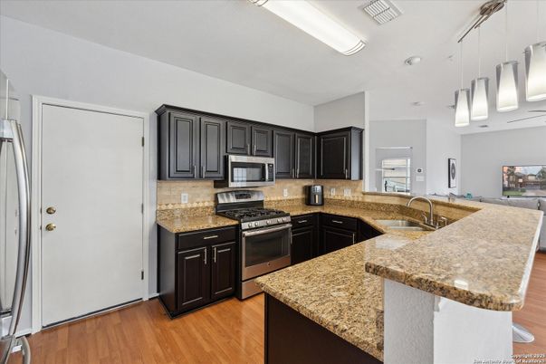 Interior, Kitchen, Wood Texture Flooring