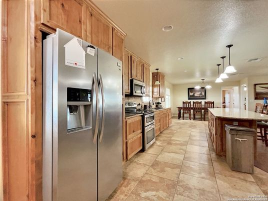 Dining room, Interior, Kitchen, Pendant Lights, Recessed Lighting, Stainless Steel Appliances