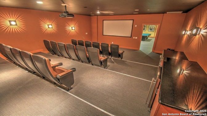 Home Theatre Room, Interior, Projection Screen, Recessed Lighting, Theatre Room