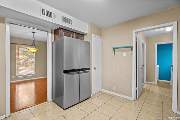 Interior, Kitchen, Pendant Lights, Wood Texture Flooring