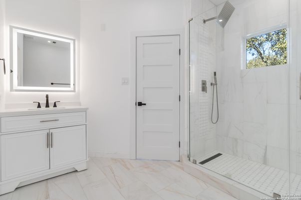 Bathroom, Glass Shower, Interior, Marble, Marble Walls