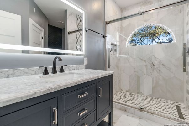 Bathroom, Glass Shower, Interior, Marble, Marble Walls