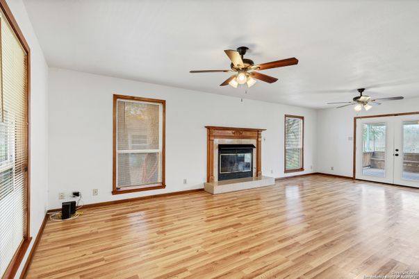Empty room, Fireplace, Interior, Wood Texture Flooring