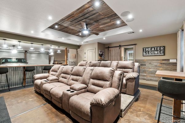Home Theatre Room, Interior, Living room, Pendant Lights, Recessed Lighting, Theatre Room
