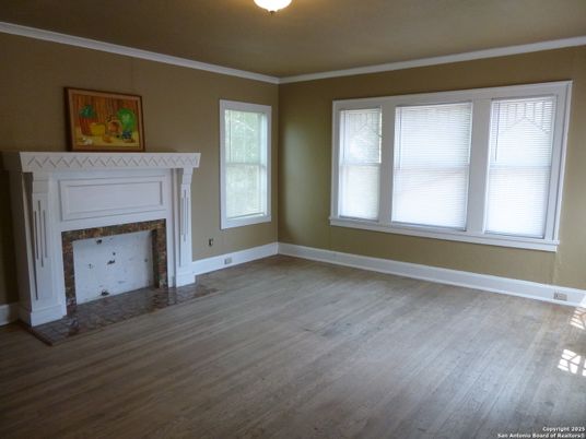 Empty room, Fireplace, Interior, Wood Texture Flooring