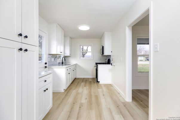 Interior, Kitchen, Wood Texture Flooring