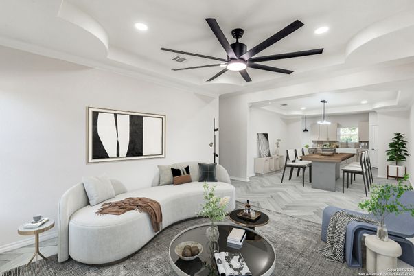 Dining room, Interior, Kitchen, Living room, Pendant Lights, Recessed Lighting