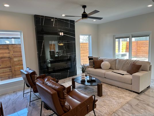 Interior, Living room, Marble, Recessed Lighting