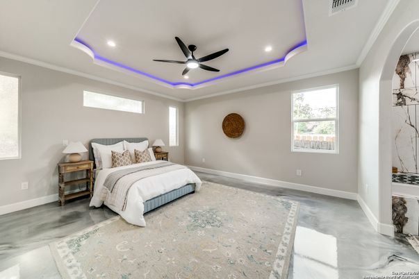 Bedroom, Interior, Recessed Lighting