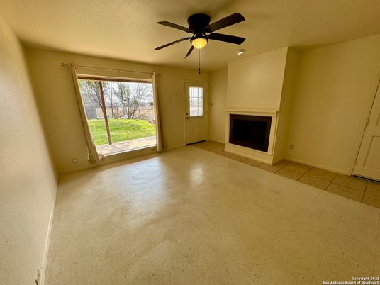 Empty room, Fireplace, Interior, Recessed Lighting