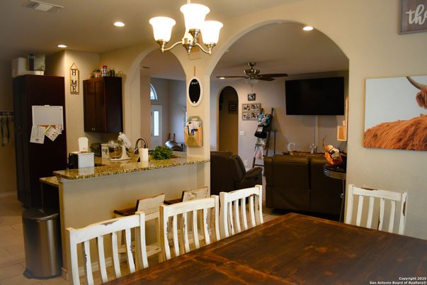 Chandelier, Dining room, Interior, Recessed Lighting