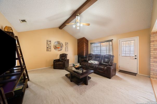 Interior, Living room, Stone Walls, Wooden Beams