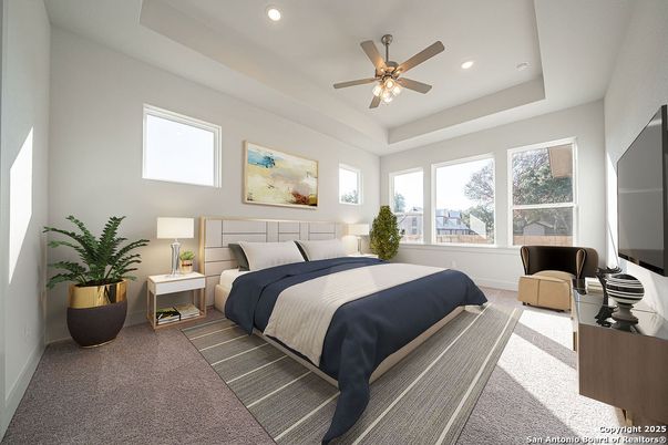 Bedroom, Interior, Recessed Lighting