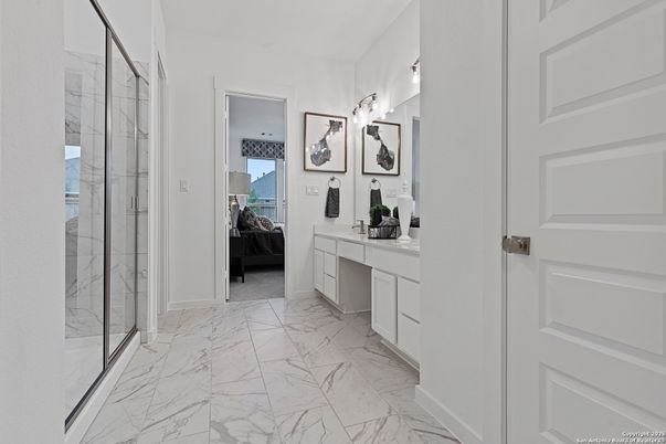 Bathroom, Glass Shower, Interior, Marble