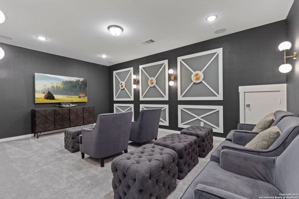 Home Theatre Room, Interior, Projection Screen, Recessed Lighting, Theatre Room