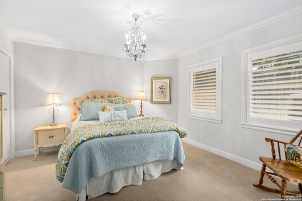 Bedroom, Chandelier, Interior