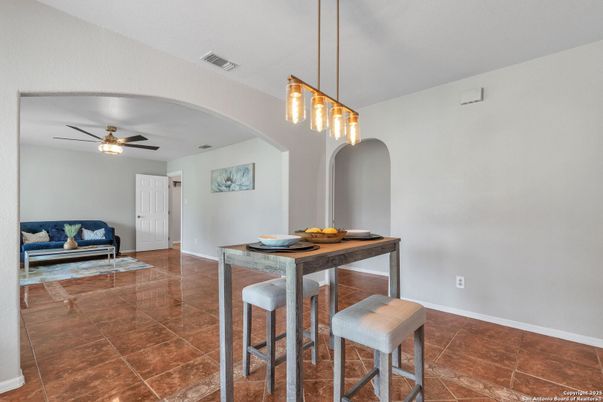 Dining room, Interior, Pendant Lights