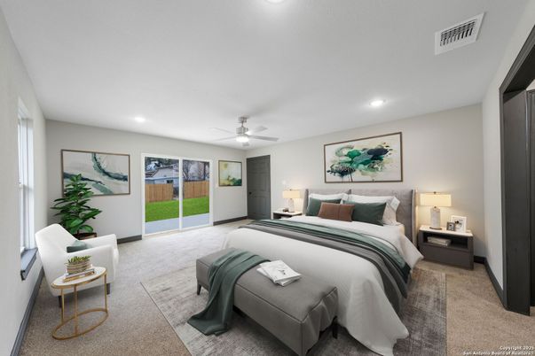Bedroom, Interior, Recessed Lighting