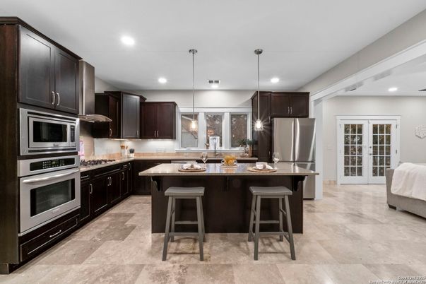 Interior, Kitchen, Pendant Lights, Recessed Lighting, Stainless Steel Appliances
