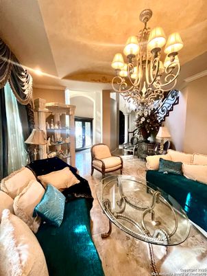 Chandelier, Interior, Living room