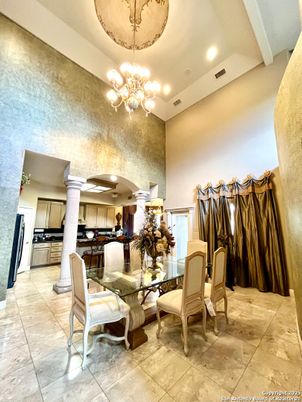 Chandelier, Dining room, Interior, Kitchen, Recessed Lighting