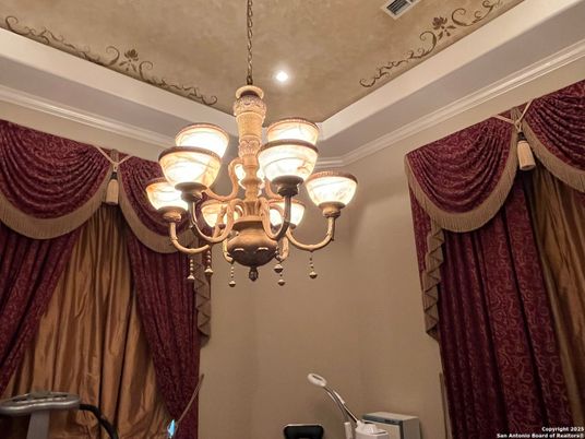 Chandelier, Interior, Recessed Lighting