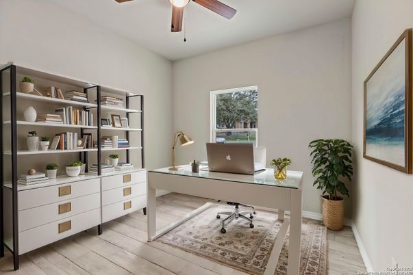Home Office, Interior, Wood Texture Flooring