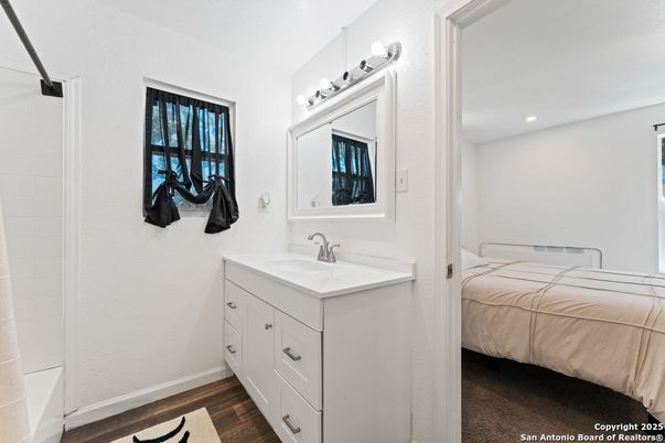 Bathroom, Bedroom, Interior, Recessed Lighting, Wood Texture Flooring