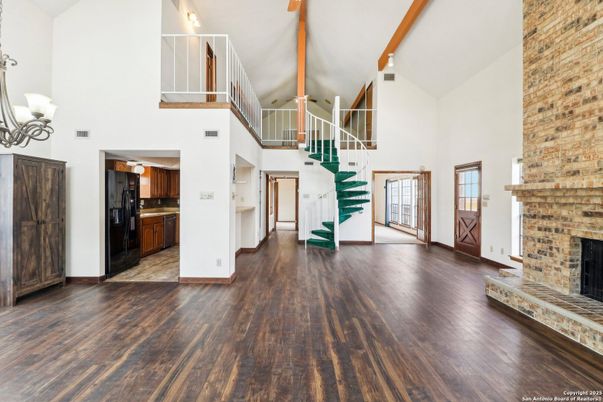 Fireplace, Interior, Wood Texture Flooring