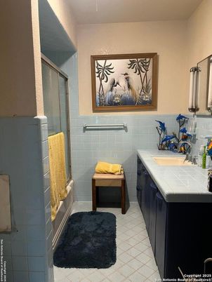 Bathroom, Glass Shower, Interior, Tile Countertops