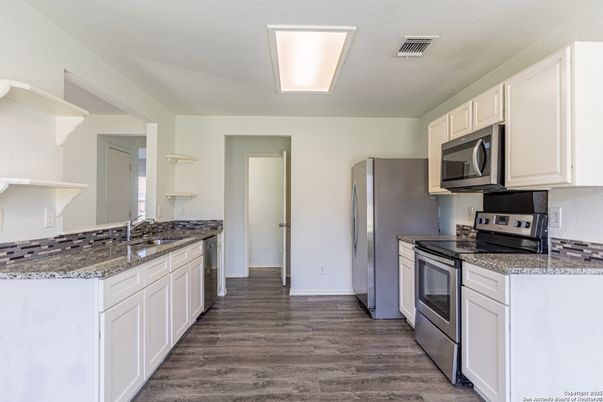Interior, Kitchen, Wood Texture Flooring