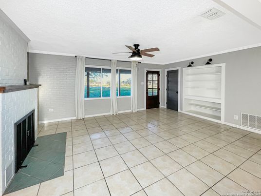 Empty room, Fireplace, Interior, Stone Walls