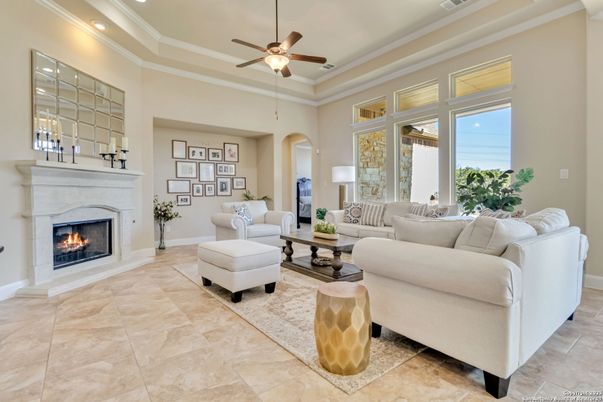 Fireplace, Interior, Living room, Recessed Lighting