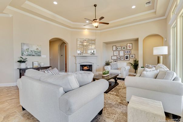 Fireplace, Interior, Living room, Recessed Lighting