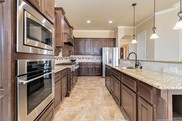 Interior, Kitchen, Pendant Lights, Recessed Lighting, Stainless Steel Appliances