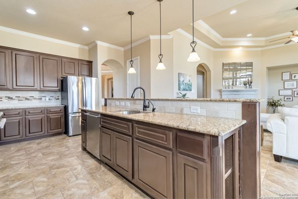 Interior, Kitchen, Pendant Lights, Recessed Lighting, Stainless Steel Appliances
