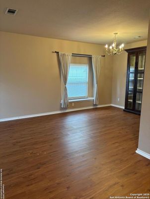 Chandelier, Empty room, Interior, Wood Texture Flooring