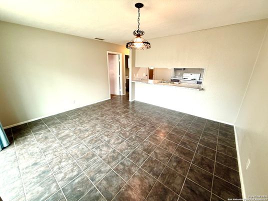 Empty room, Interior, Kitchen, Pendant Lights
