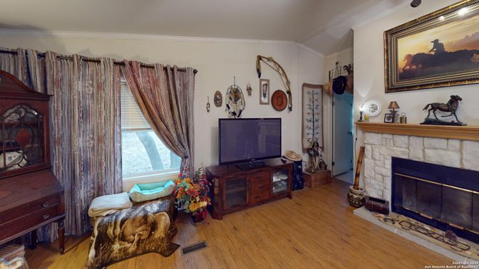 Fireplace, Interior, Wood Texture Flooring