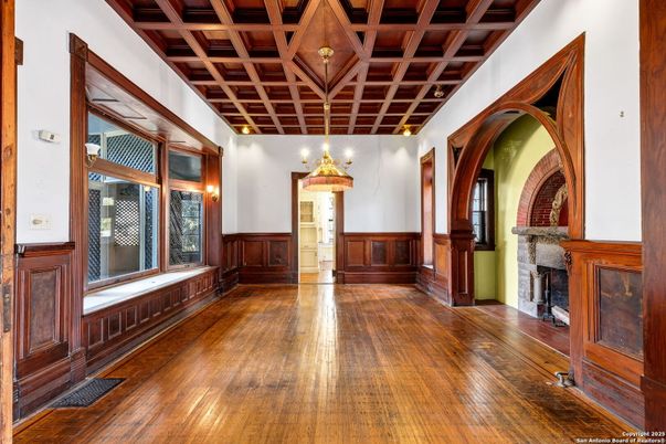 Fireplace, Interior, Pendant Lights, Wooden Beams, Wooden Ceilings, Wood Texture Flooring