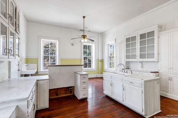 Interior, Kitchen, Wood Texture Flooring