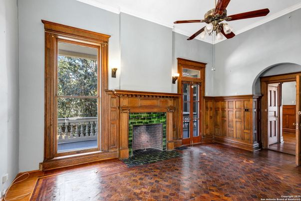 Fireplace, Interior, Wood Texture Flooring